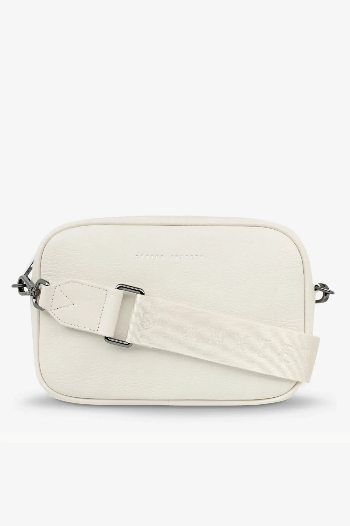 STATUS ANXIETY PLUNDER BAG WITH WEBBED STRAP - CHALK