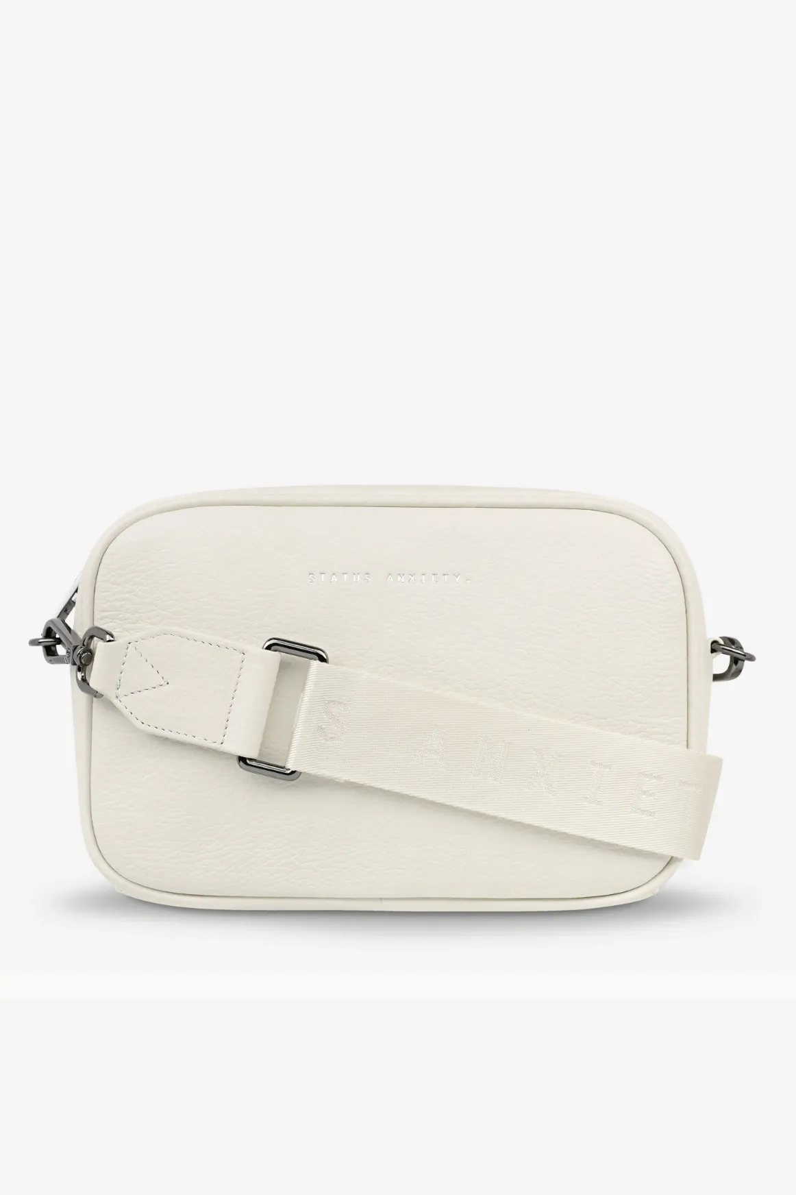 STATUS ANXIETY PLUNDER BAG WITH WEBBED STRAP - CHALK