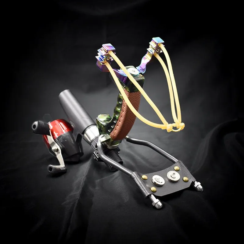 Strong  Multifunctional Fish Shooting Slingshot Set with Rubber Band Outdoor  Shooting Slingshot Set