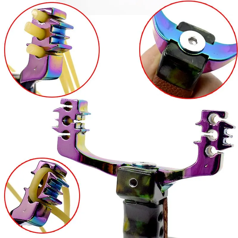 Strong  Multifunctional Fish Shooting Slingshot Set with Rubber Band Outdoor  Shooting Slingshot Set