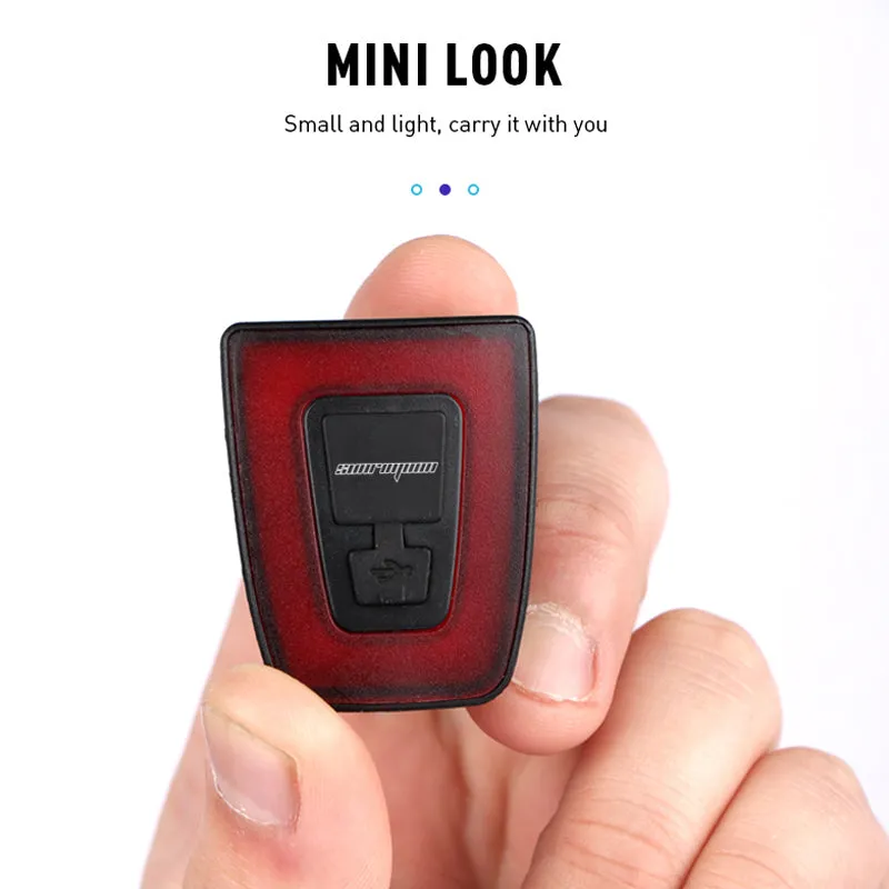 Sunrimoon USB Rechargeable Rear Tail Bike Light