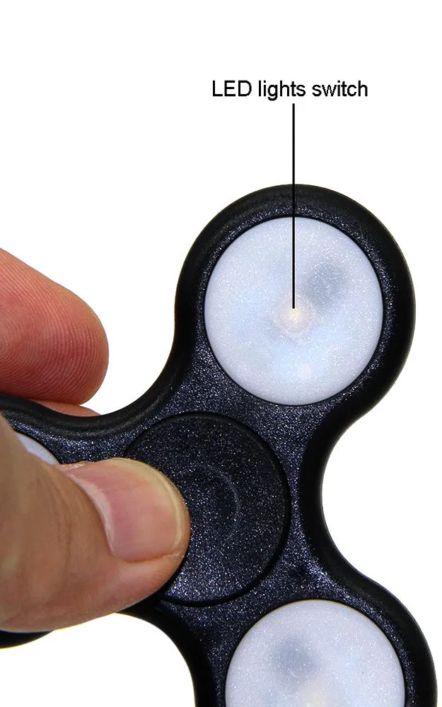 T01-1 Black LED Fidget Spinner with Switch #1