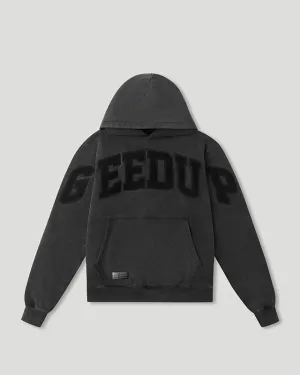 Team Logo Hoodie Vintage Washed Black