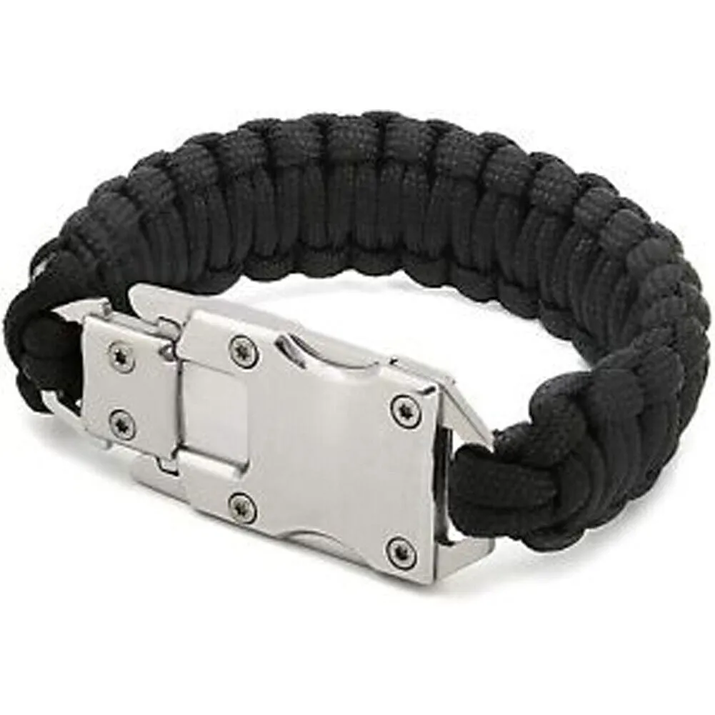 US 2-4 Pack Paracord Bracelet Survival Tactical Wrist Band Braided EDC Survival