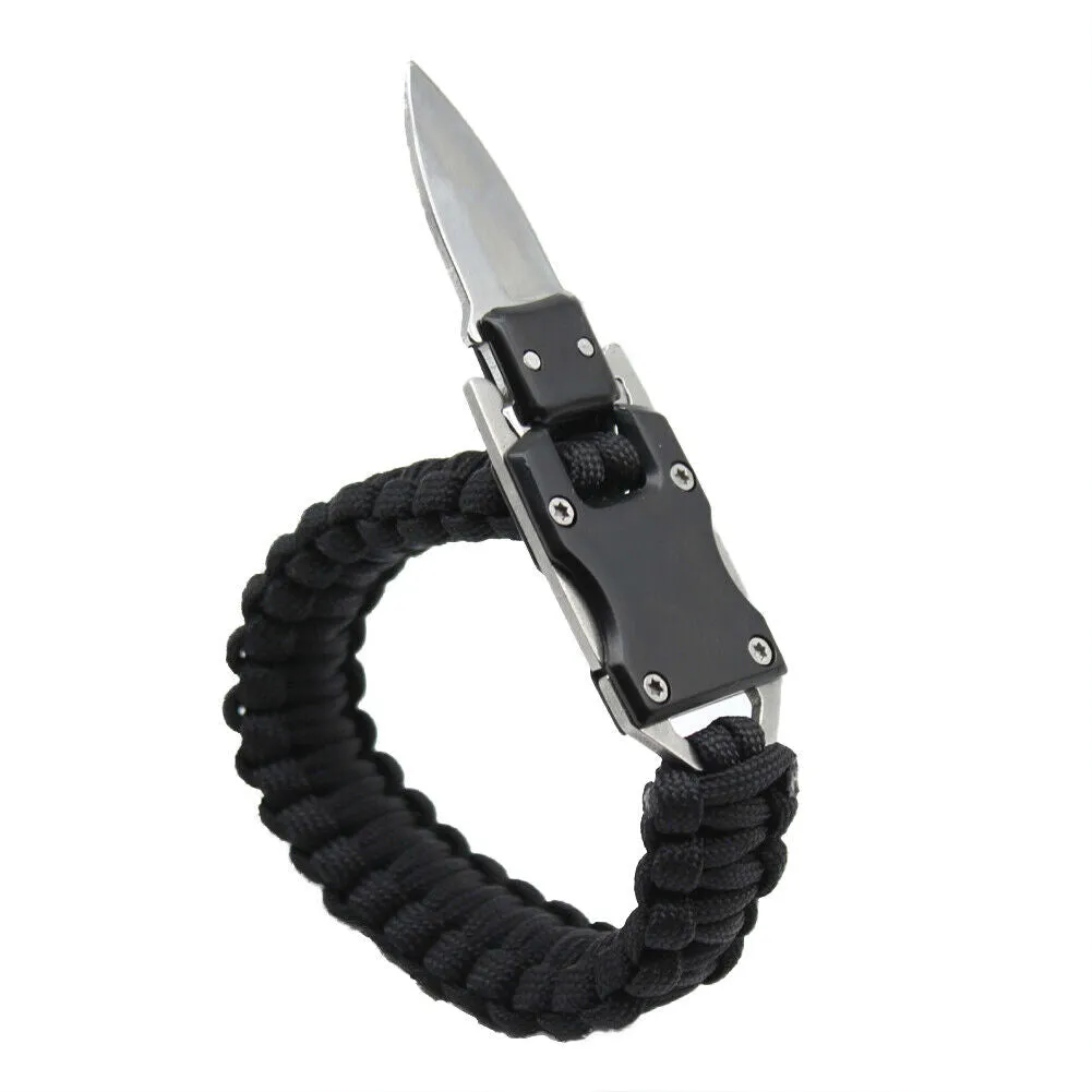 US 2-4 Pack Paracord Bracelet Survival Tactical Wrist Band Braided EDC Survival