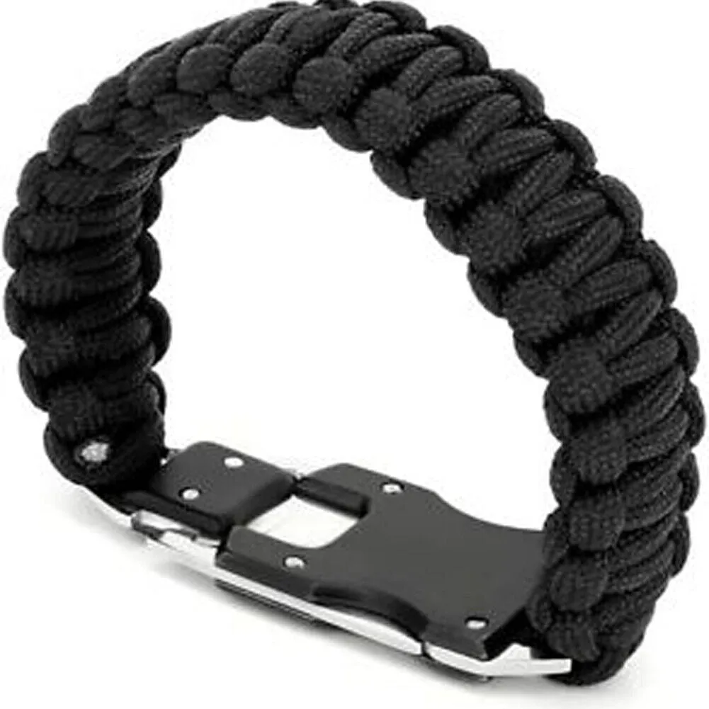 US 2-4 Pack Paracord Bracelet Survival Tactical Wrist Band Braided EDC Survival